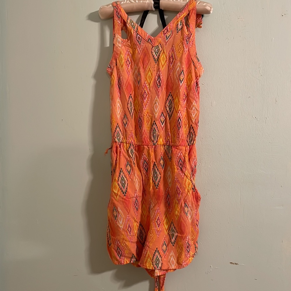 Breezy girls retro pink romper